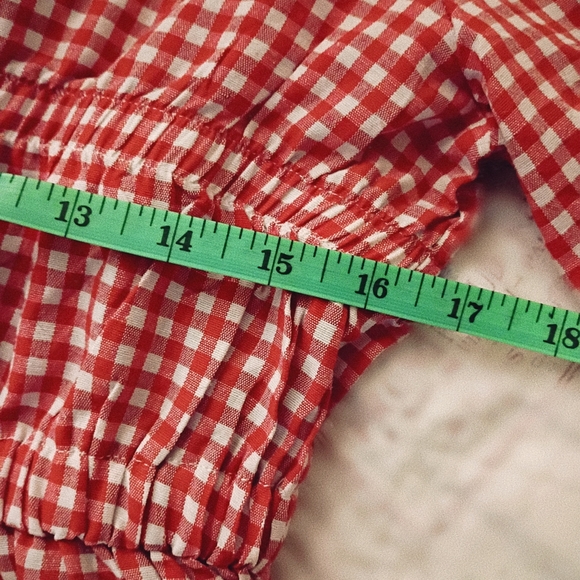 Red Gingham Long Sleeve Dress - Picture 4 of 4